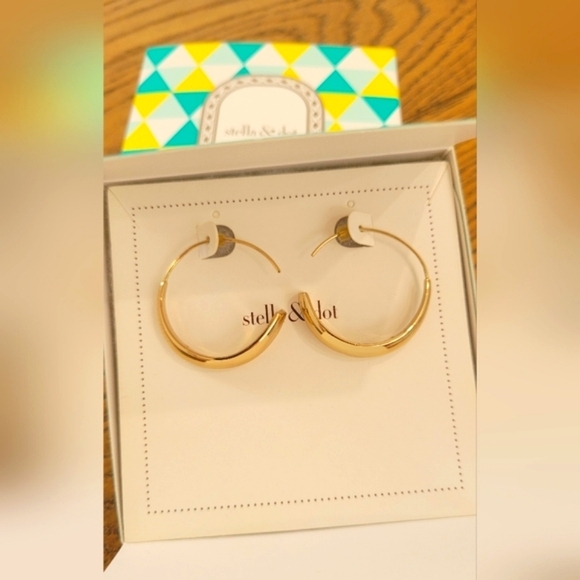 Bronze-Gold Hoop Earrings - Picture 2 of 6